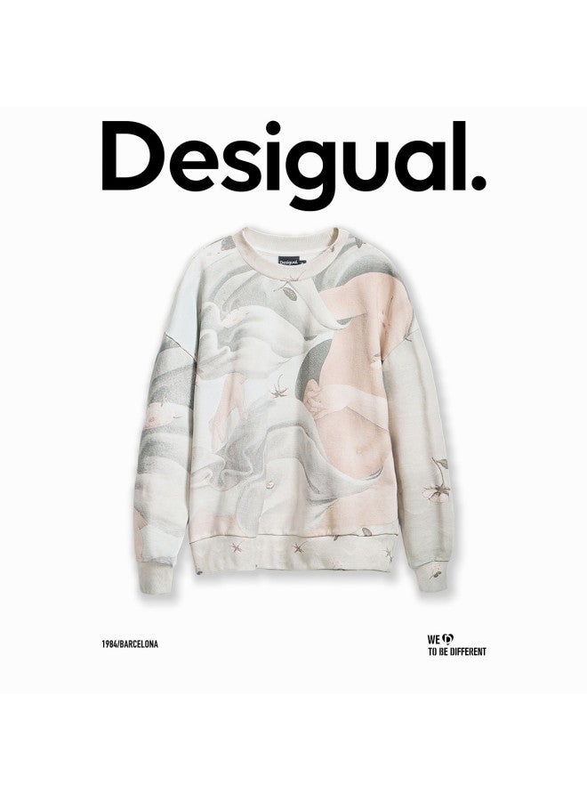 DESIGUAL 25 Spring/summer New Abstract Print Loose Round Neck Women's Hoodie - Image 2