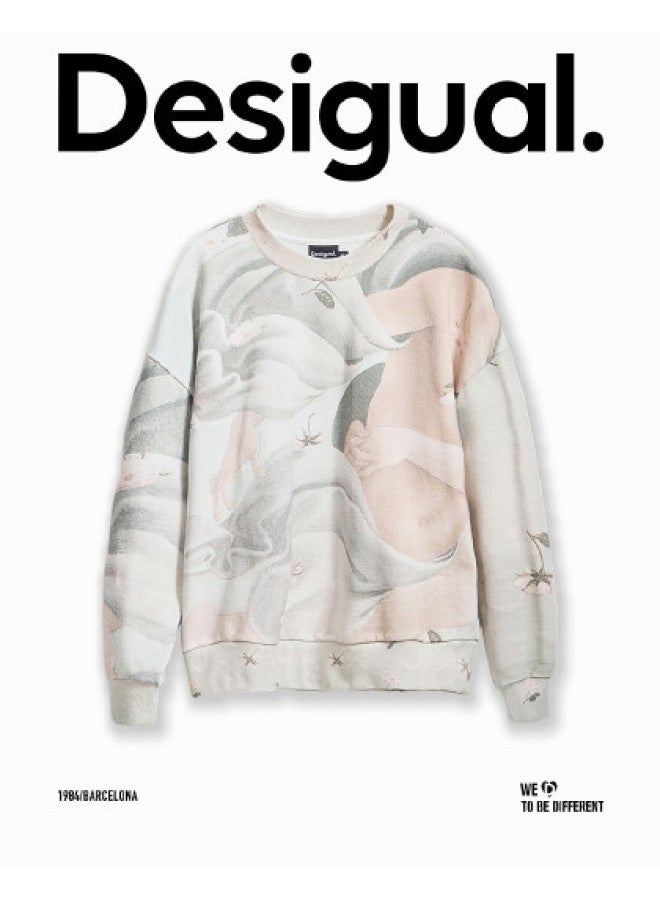 DESIGUAL 25 Spring/summer New Abstract Print Loose Round Neck Women's Hoodie - Image 1