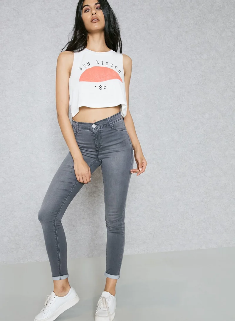 TOPSHOP Slogan Tank Top