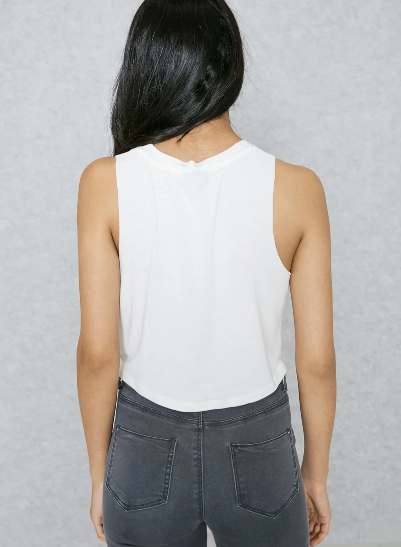 TOPSHOP Slogan Tank Top