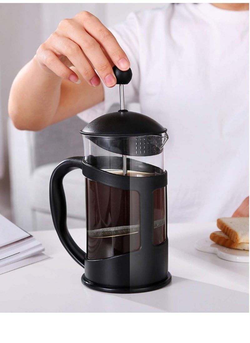 Y&D - Stainless Steel Strainer Press Coffee Maker 600ml with 2-Layered Filter, Screens Built in Thicker Borosilicate Glass, Easy Clean Using - Image 1