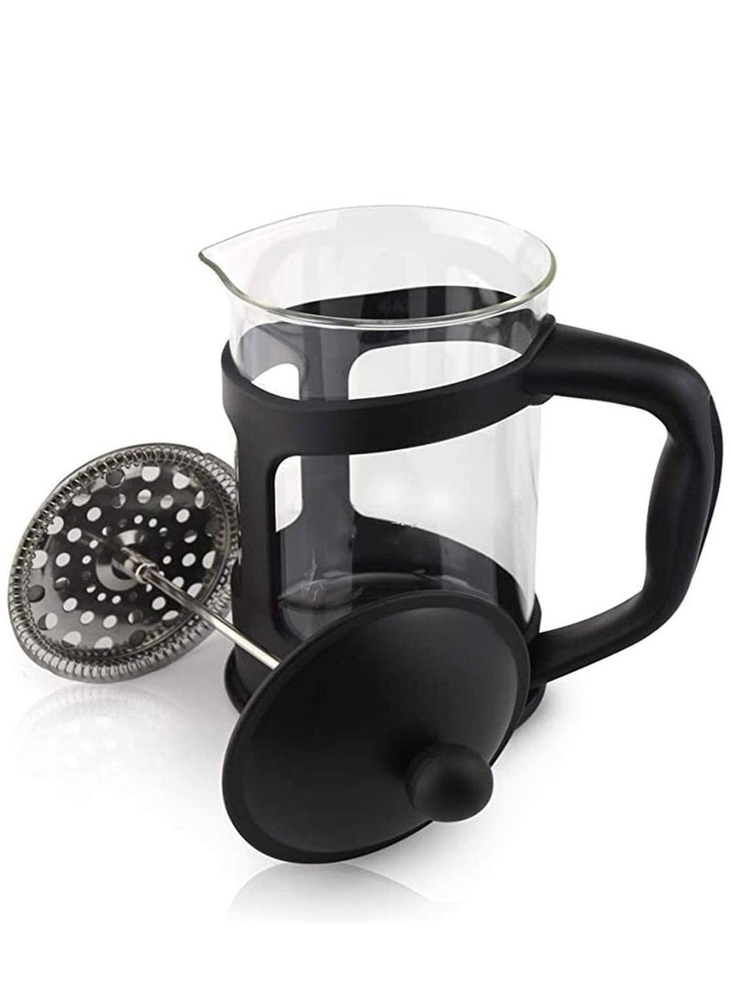 Y&D - Stainless Steel Strainer Press Coffee Maker 600ml with 2-Layered Filter, Screens Built in Thicker Borosilicate Glass, Easy Clean Using - Image 1