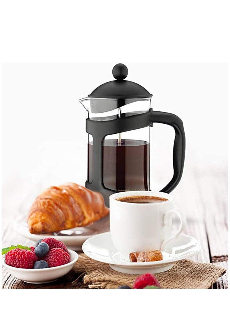 Y&D - Stainless Steel Strainer Press Coffee Maker 600ml with 2-Layered Filter, Screens Built in Thicker Borosilicate Glass, Easy Clean Using - Image 1