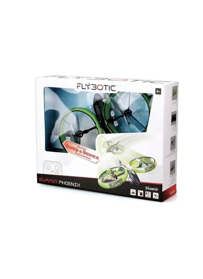 Silverlit SilverLit FLYBOTIC 3-Channel 2.4GHz Bumper Phoenix Helicopter (Green)  - Image 1