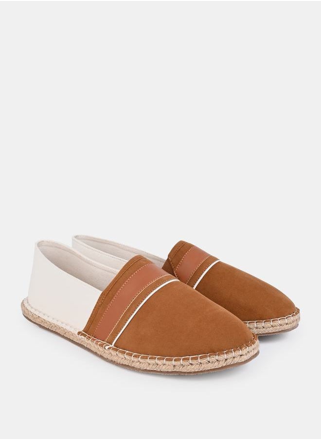 Styli - Faux Suede Colorblock Espadrille - Image 1