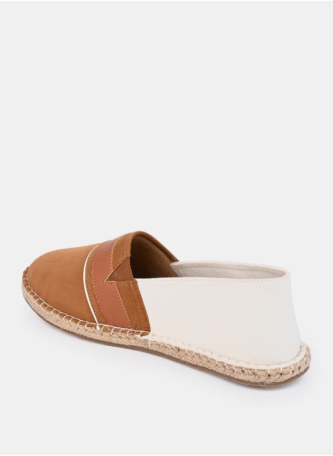 Styli - Faux Suede Colorblock Espadrille - Image 1