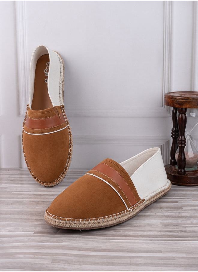 Styli - Faux Suede Colorblock Espadrille - Image 1