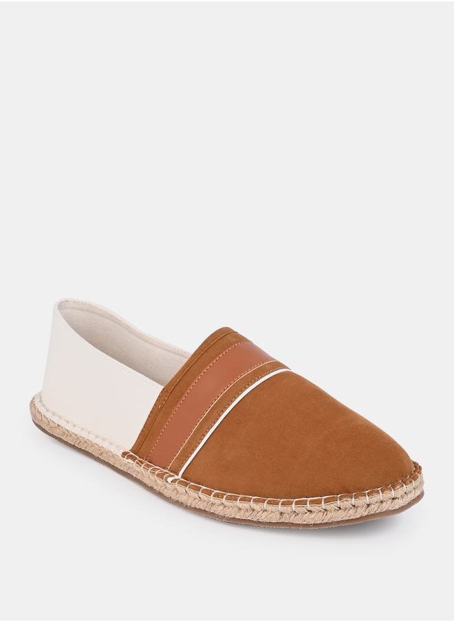 Styli - Faux Suede Colorblock Espadrille - Image 1