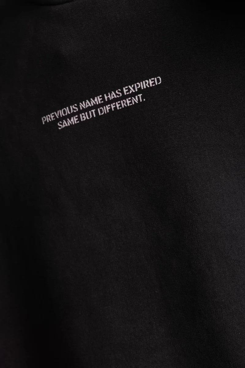 Catch Micro Text Print Detail Oversize Sweatshirt
