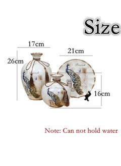 Generic Vases Set For Home Decor, Ramadan Decor, And Bridal Decor - Suitable For Artificial Flowers, 3 Pieces Of Ceramic - Modern Decorative Vases (Various Shapes)  - Image 2