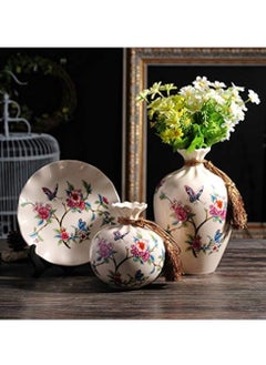 Generic Vases Set For Home Decor, Ramadan Decor, And Bridal Decor - Suitable For Artificial Flowers, 3 Pieces Of Ceramic - Modern Decorative Vases (Various Shapes)  - Image 3