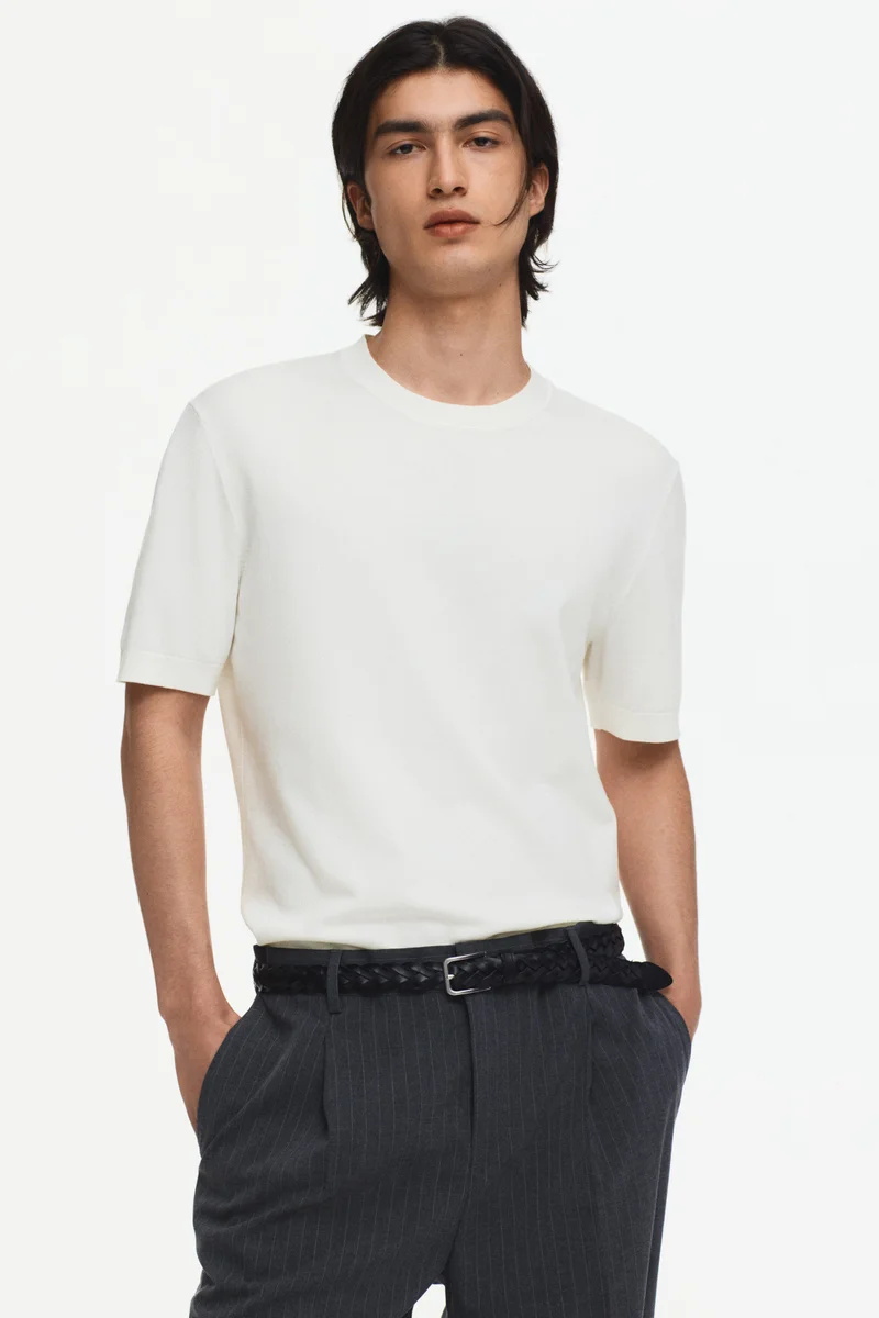 Slim Fit Knitted T-shirt