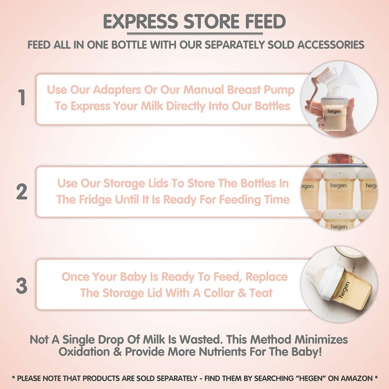 hegen زجاجة هجن سهلة التنظيف مضادة للمغص للأطفال، 11 أونصة من 6 أشهر وما فوق (عبوة من 2) - Image 5