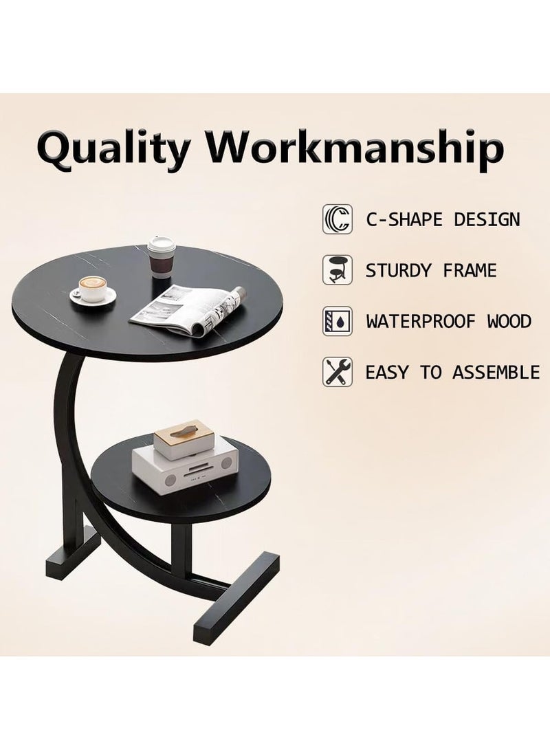 DubaiGallery Small coffee table light luxury side a few small apartment living room sofa mini coffee table balcony bedroom bed place table corner - Image 3