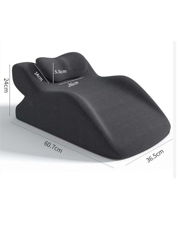 Relax Cushion, Lumbar Support Pillow, Ergonomic Memory Foam Leg Elevating Support Pillow, Wedge Pillow for After Surgery Knee or Leg Pain Relief Swelling Circulation Back Rest Sleeping  - Image 2