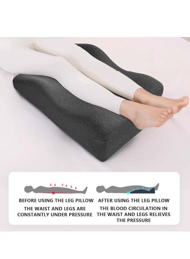 Relax Cushion, Lumbar Support Pillow, Ergonomic Memory Foam Leg Elevating Support Pillow, Wedge Pillow for After Surgery Knee or Leg Pain Relief Swelling Circulation Back Rest Sleeping  - Image 3