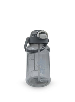 Generic Premium 1.5L Water Bottle with White Typography (Detachable Straw)  - Image 1