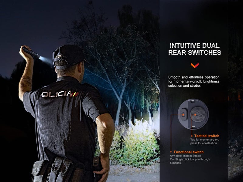 Fenix PD36R Pro 2800 Lumen USB Rechargeable LED Tactical Flashlight with EdisonBright Charging Cable Carry case Bundle - Image 4