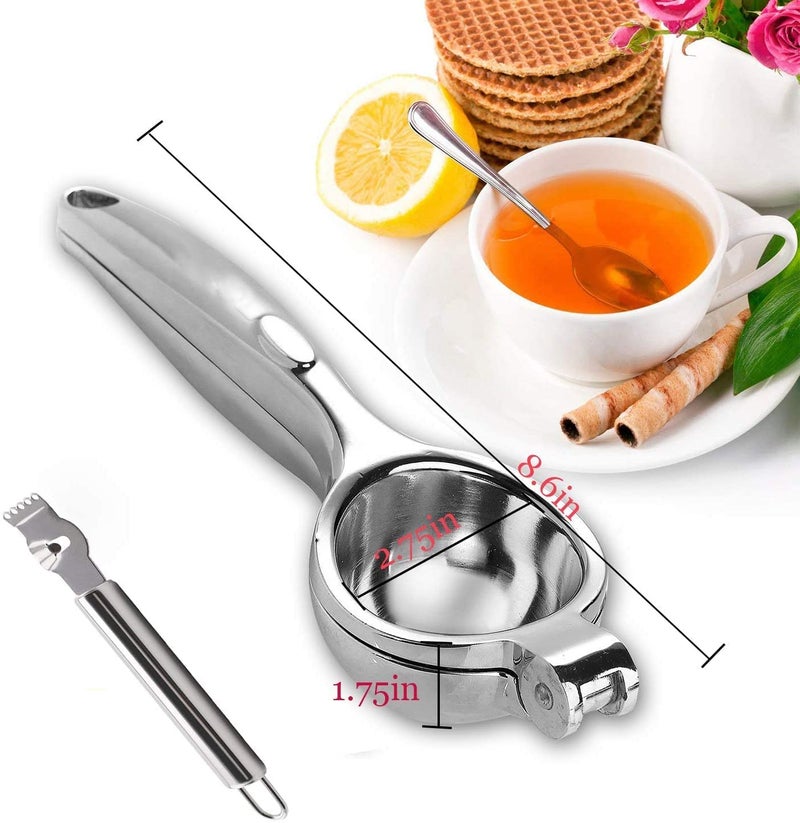 NETIZEN Manual Lemon Squeezer Heavy Duty Stainless Steel Press Hand Lime Citrus Fruit Juicer Pack of 1 - Image 5