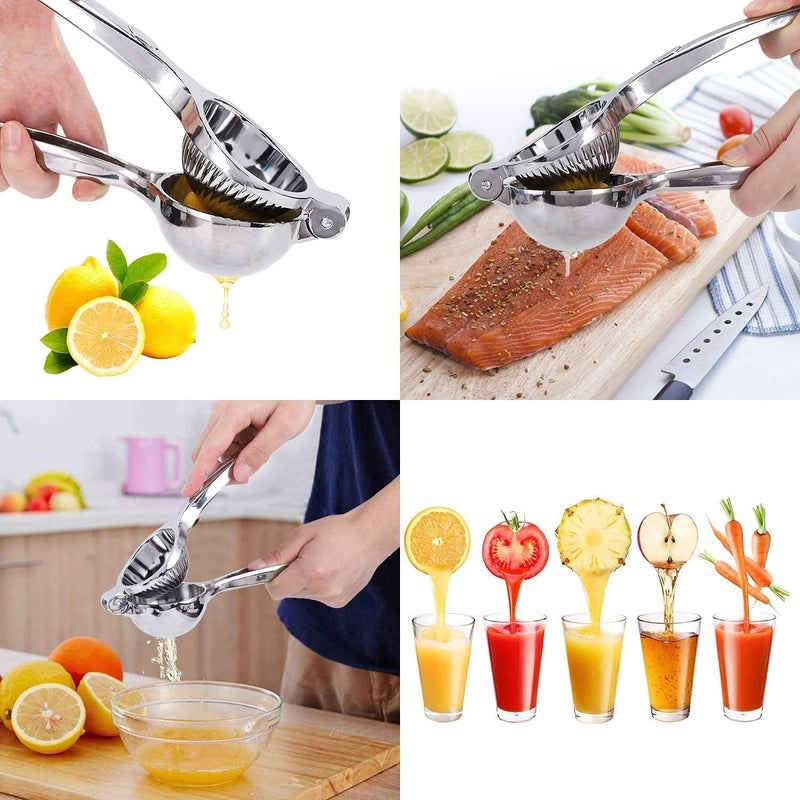 NETIZEN Manual Lemon Squeezer Heavy Duty Stainless Steel Press Hand Lime Citrus Fruit Juicer Pack of 1 - Image 4
