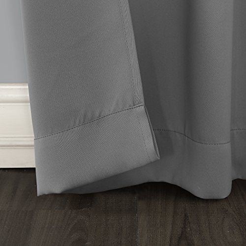 Sun Zero Easton Energy Saving Blackout Grommet Curtain Panel, 40" x 54", Gray - Image 3