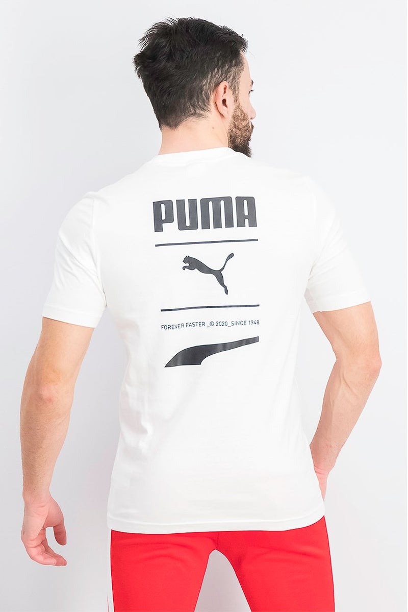 PUMA Men Regular Fit Short Sleeve Training T-shirt, White - Image 3