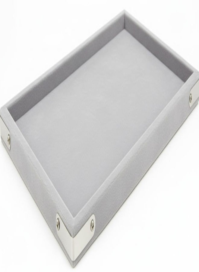 SENTONI Velvet Jewellery Display & Beading Tray | Multipurpose Organizer Tray for Rings, Earrings, Beads & Showcase | Light Grey | 14 x 10 Inch (Set of 1) - Image 1