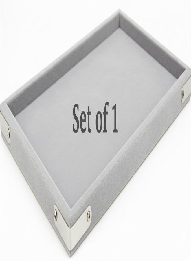SENTONI Velvet Jewellery Display & Beading Tray | Multipurpose Organizer Tray for Rings, Earrings, Beads & Showcase | Light Grey | 14 x 10 Inch (Set of 1) - Image 5