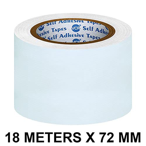 VCR White Duct Tape - 18 Meters in Length 72mm / 3" Width - 1 Roll Per Pack - Strong Book Binding Tape - Waterproof Heavy Duty Duct Tape - Image 2