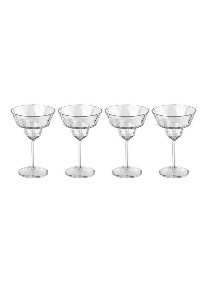 Koziol Margarita Glass Transparent Club No 16 300ml, Polycarbonate (Pack of 4)