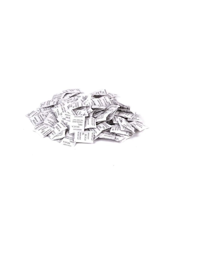 Generic 1g Pkt Non-toxic Pure Silica Gel Desiccant Damp Dehumidifier Room Kitchen Clothes Food Storage Moisture Absorber Bags (10Pcs Pkt)  - Image 1
