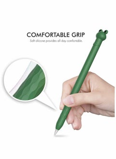 SYOSI Pencil Case, Cute Cartoon Soft, Silicone Sleeve Cover Accessories, for Apple Pencil 1st Generation(Green Frog)  - Image 4