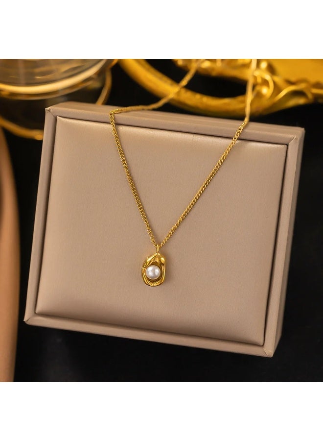 Ligant Gold Necklace "Artistic Softness" - Elegant Modern Design Chain for Women - Luxury Fashion Jewelry