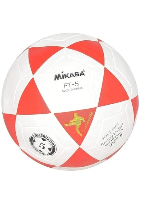 كرة قدم ميكاسا مقاس 5 - احمر ابيض