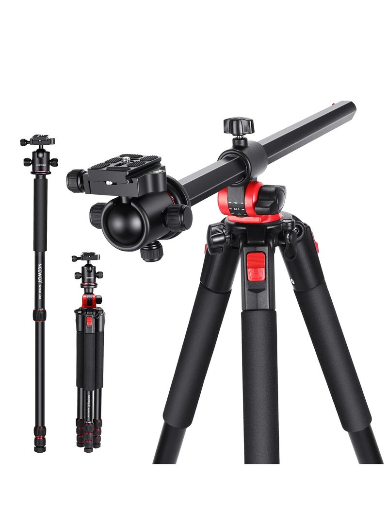 NEEWER 79 Inch Tripod Monopod with Center Column and Ball Head Aluminum, Arca Type QR Plate, Bag, Horizontal Overhead Mount for DSLR Camera, Video Camcorder, Max Load: 33lb - Image 1