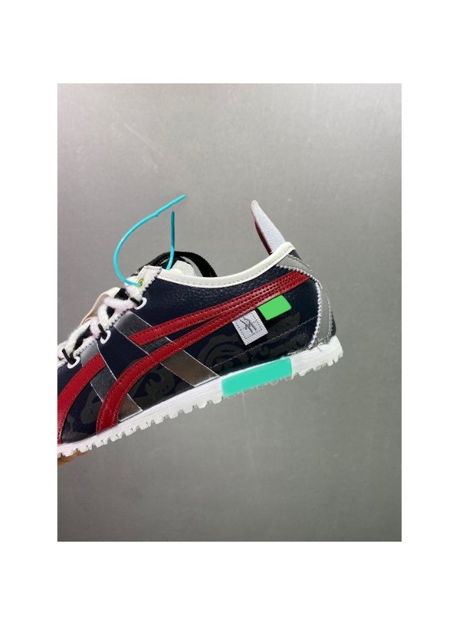 Onitsuka Tiger أحذية رياضية عتيقة تعاونية - أحذية موضة الشارع بتصميم تمويه وأحمر - Image 2