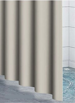 Kutis ستارة دش للحمام مكونة من قطعة واحدة ستارة دش مقاومة للماء مع خطافات بيج داكن 180 × 180 سنتيمتر  - Image 3