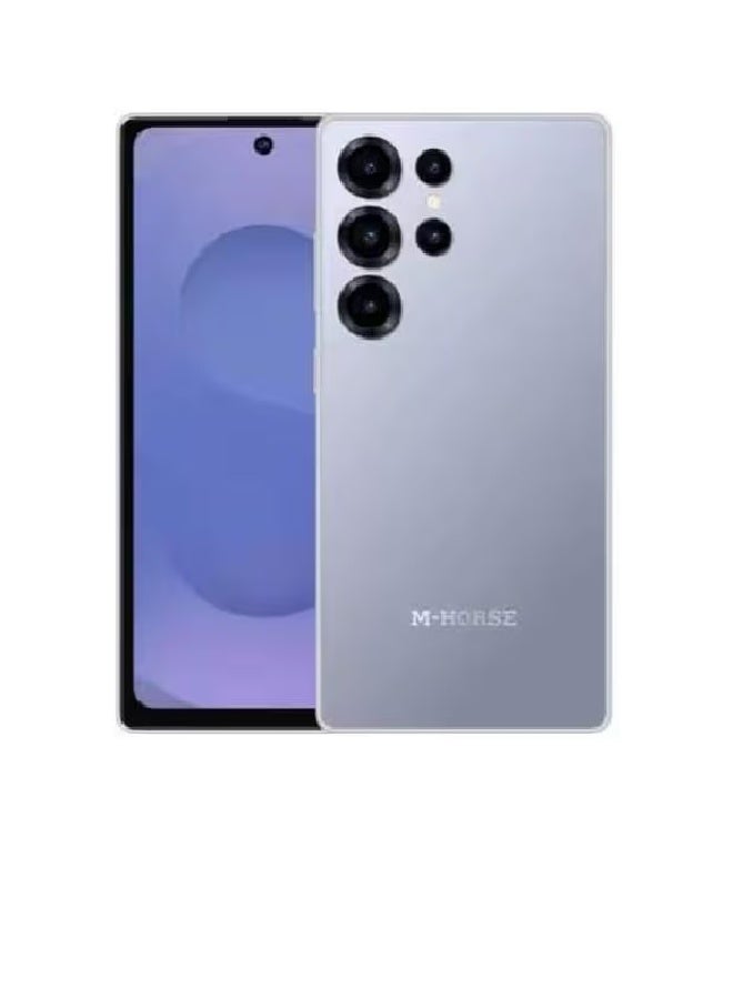 إم-هورس هاتف M-HORSE S25 Ultra Plus سعة 256 جيجابايت، رام 12 جيجابايت، شاشة AMOLED 6.6 بوصة، معدل تحديث 120Hz، أندرويد 14، شحن سريع، 4G LTE – أزرق + سماعات أذن بلوتوث مجانية - Image 1