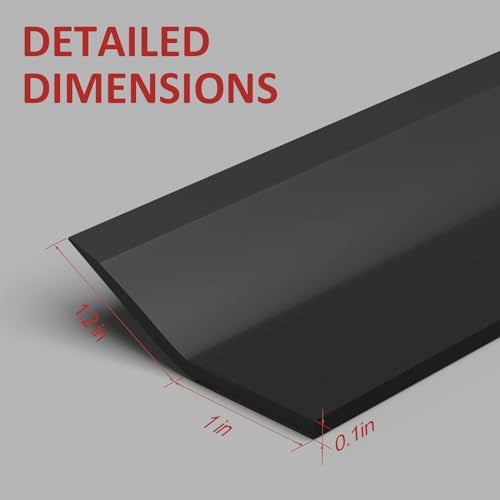 Greymond Garage Door Weather Stripping, 40 FT Black Garage Door Side and Top Seal Trim, Universal Adhesive Backed Garage Door Rubber Seal Strip Replacement - Image 2