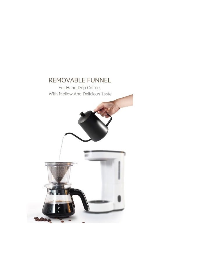 هيبرو آلة قهوة HiBREW 3 في 1 الأمريكية بالتنقيط وصانعة القهوة اليدوية إبريق زجاجي لصنع الشاي الساخن H12 أبيض - Image 3