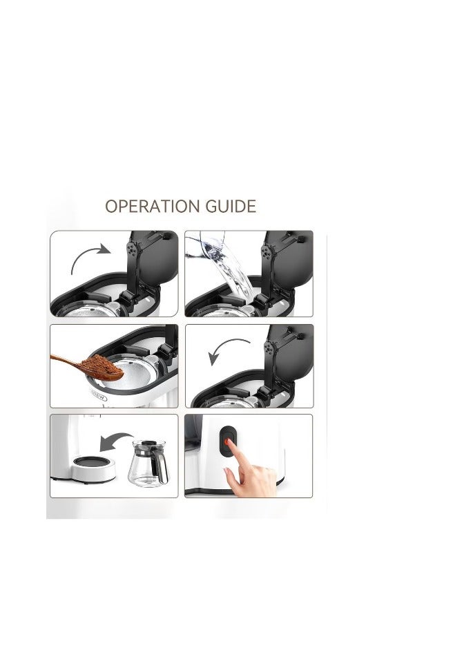 هيبرو آلة قهوة HiBREW 3 في 1 الأمريكية بالتنقيط وصانعة القهوة اليدوية إبريق زجاجي لصنع الشاي الساخن H12 أبيض - Image 4