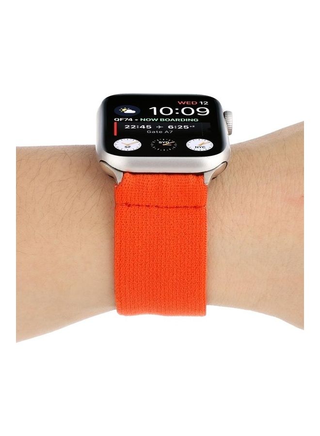 NIBEMINENT Replacement Strap Watchband for Apple Watch Series 1/2/3/4/5/6/SE 38-40mm Orange - Image 4