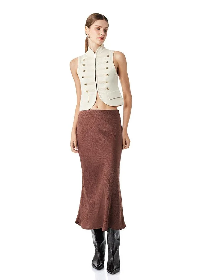 Satin Midi Skirt