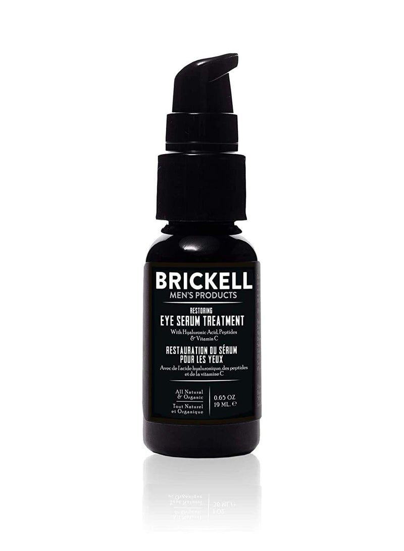 Brickell Men's Products Brickell Men's Dark Circle Under Eye Treatment Serum For Men, Natural and Organic Eye Gel to Firm Men's Wrinkles, Reduce Dark Bags Under Eyes, and Promote Youthful Skin, 0.65 Ounce, Unscented - Image 1