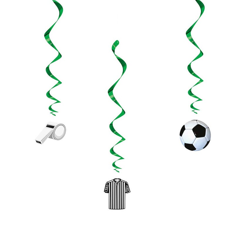 Unique 3D Soccer Football Hanging Swirl Party - Image 2