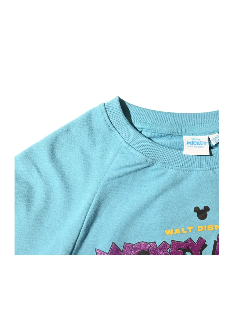 MICKEY MOUSE Mickey Mouse Crop Top, Sky Blue