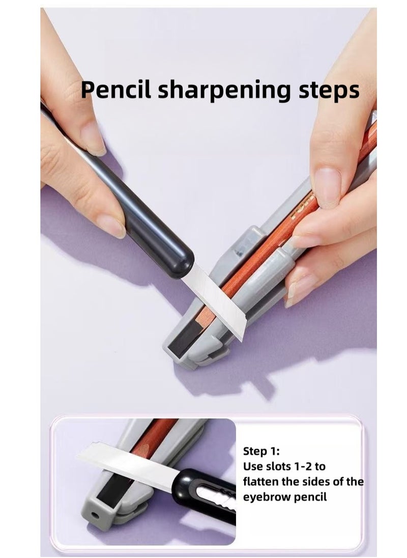 Generic Sharpening Tool Duckbill Sharpener For Eyebrow Pencil 4In1 Multifunctional Eyebrow Cosmetic Pencil Permanent Makeup Tool For Beginners & Professi  - Image 5