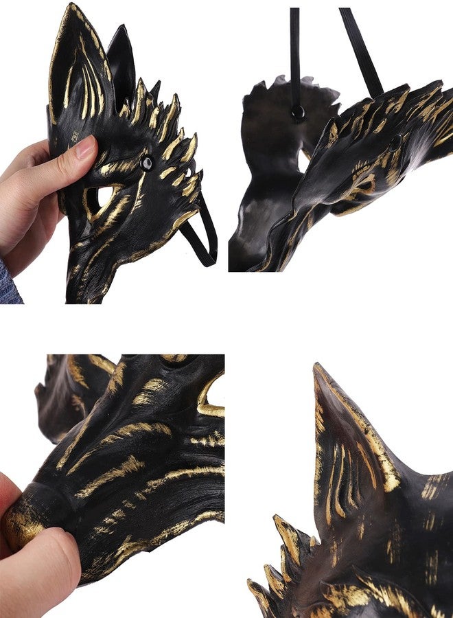 NewL Party Mask Halloween Wolf Masks 3D Animal Cosplay Props Rave Party Accessories - Image 2