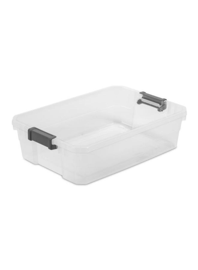 ستيريليت صندوق تخزين متراص بإغلاق بمشبك رمادي وشفاف 40 كوارت 4387361 - Image 2