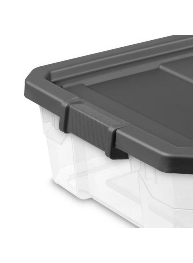 ستيريليت صندوق تخزين متراص بإغلاق بمشبك رمادي وشفاف 40 كوارت 4387361 - Image 3